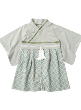 男婴儿振袖和服哈衣爬服春秋羽织