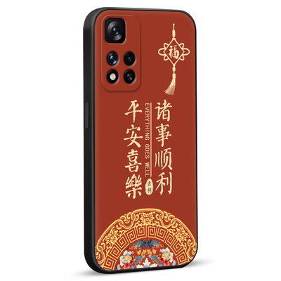 luckrider适用于红米note11 4g防摔新款手机壳21121119sc软硅胶男女保护套redmi note11 4g复古民族风外壳hon