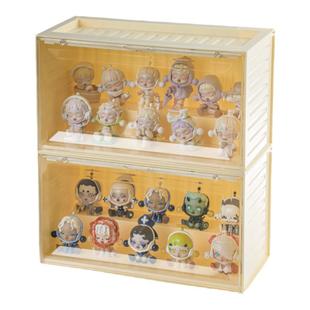 带灯放泡泡玛特集装箱展示盒盲盒收纳架亚克力摆件手办陈列置物架