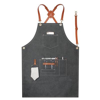 牛仔定制烫染师男士帆布皮带围裙