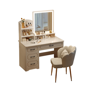 梳妆台卧室简约现代2026新款化妆台镜子主卧化妆柜化妆桌出租房用