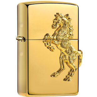 ZIPPO正品煤油打火机生肖马一马当先马到成功送男友新年礼物刻字