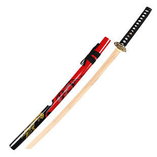 居合道拔刀带鞘表演武士刃剑道收刀练习对练道具儿童玩具竹木刀