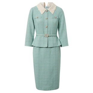 La Koradior拉珂蒂春季新款法式香风假两件气质连衣裙通勤显瘦女