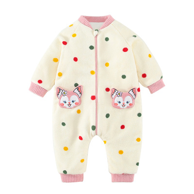 女童连体睡衣珊瑚绒秋冬季2025新