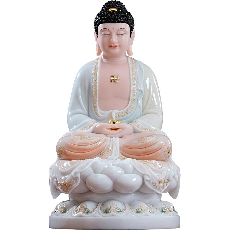 汉白玉释迦摩尼佛像摆件