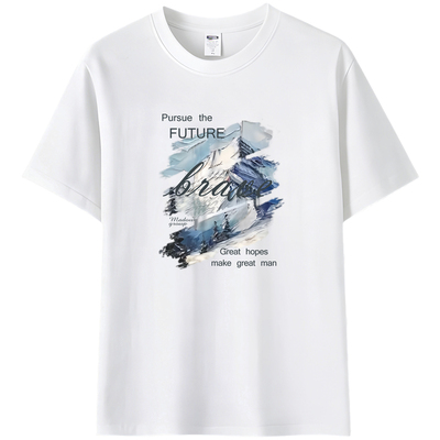 NASA联名男生短袖纯棉t恤男士2026新款夏季青少年体恤T宽松上衣服