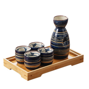 陶瓷白酒杯小酒杯酒壶分酒器酒盅一两一口杯烈酒具套装家用清酒壶