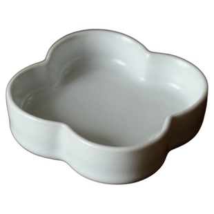 问心堂汝窑海棠墨碟四瓣五瓣陶瓷墨碟墨汁墨水砚台专用文房四宝