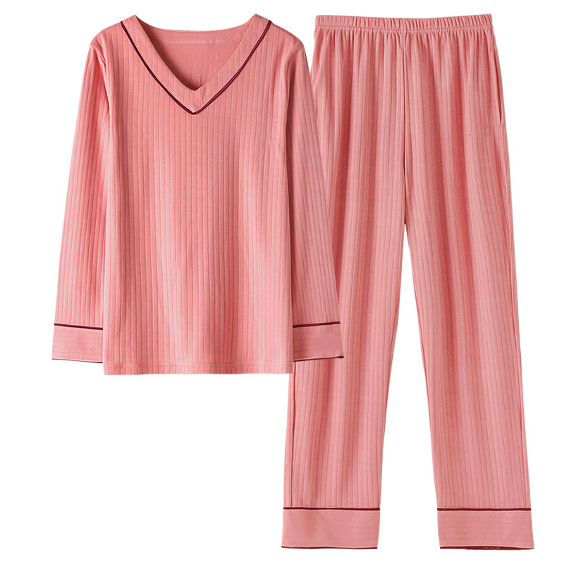 睡衣女春秋季纯棉长袖套头秋天可外穿家居服秋冬款居家大码套装