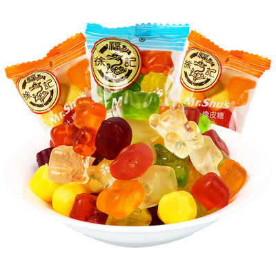 徐福记橡皮糖水果汁味qq小熊糖