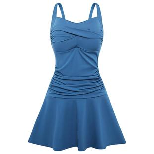 遐【大胸显小】大码泳衣女微胖mm遮肉显瘦泡温泉保守连衣裙泳衣