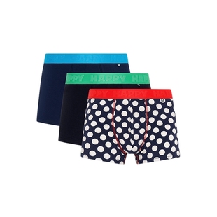 【25秋冬款三条装】Happy Socks经典波点男士内裤潮牌平角四角裤