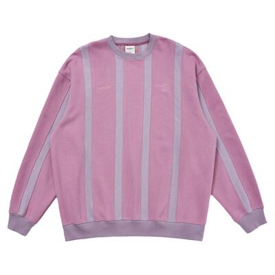 日系秋冬街头条纹拼接卫衣男女款