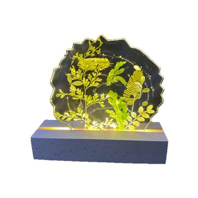 仙菲梦长方形发光木质灯座