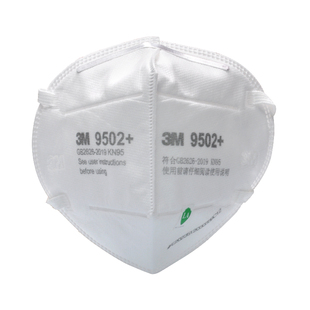 3M 9502+N95口罩防飞沫防雾霾PM2.5工业粉尘KN95防尘男女头带透气