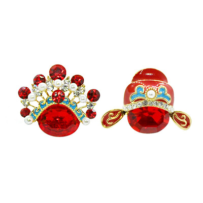 中国风京剧脸谱银针新娘搭配耳环