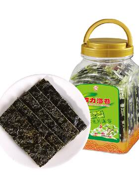 波力夹心脆罐装紫菜海苔零食132g