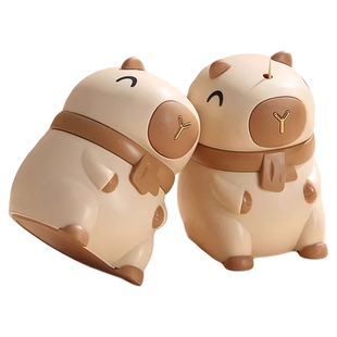 卡皮巴拉牙签盒家用客厅可爱卡通创意按压式弹出牙签罐收纳牙签筒