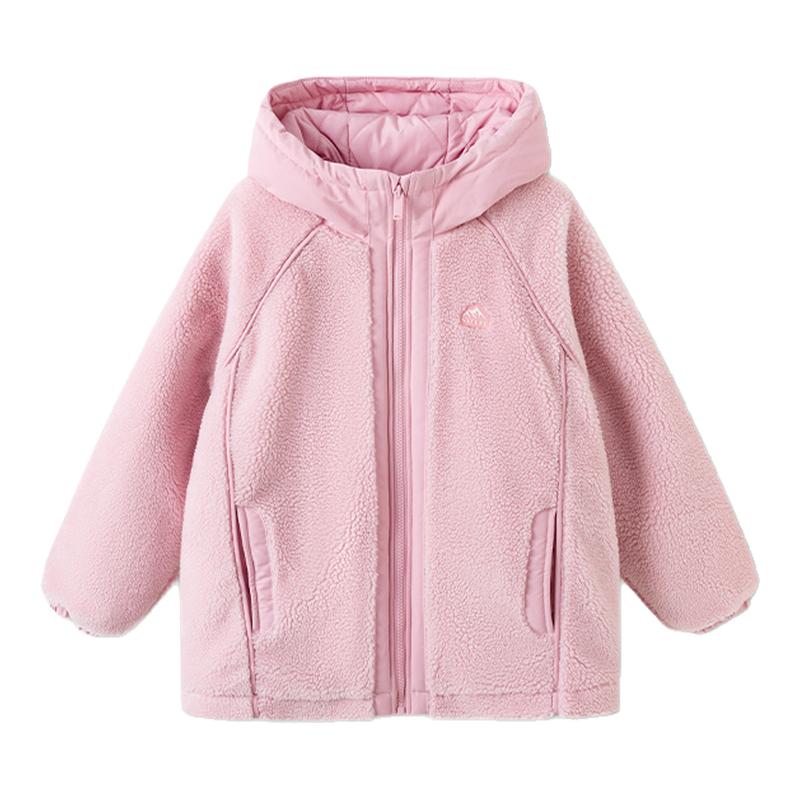 巴拉女童摇粒绒棉服儿童厚外套