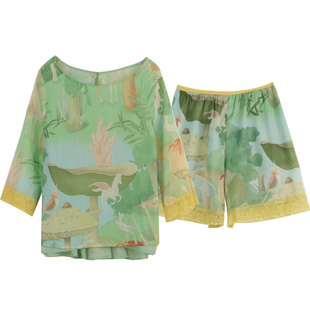 朵朵可可睡衣清仓打折春夏女款短袖吊带套装睡裙单裤断码特惠捡漏