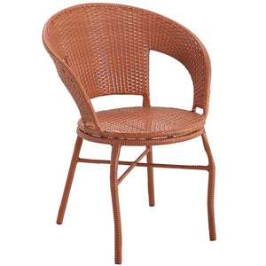 编织单人休息藤椅靠背懒人休闲椅子简约现代老人椅带扶手阳台桌椅