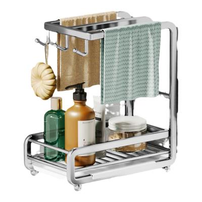 不锈钢厨房抹布沥水架水槽台面