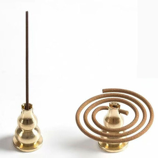 铜香炉纯铜盘香炉家用室内沉香熏香炉焚香艾柱艾草熏香盘蚊香铜炉