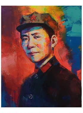 毛主席头像毛泽东画像原创画手绘