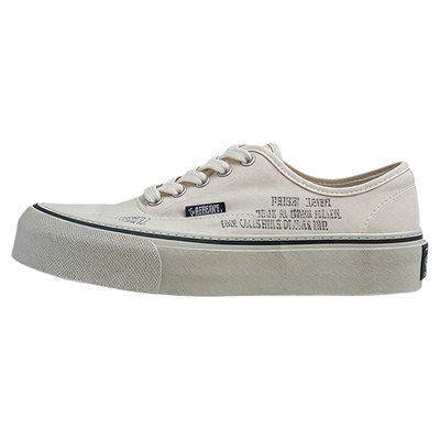 低帮厚底复古印花百搭帆布硫化鞋