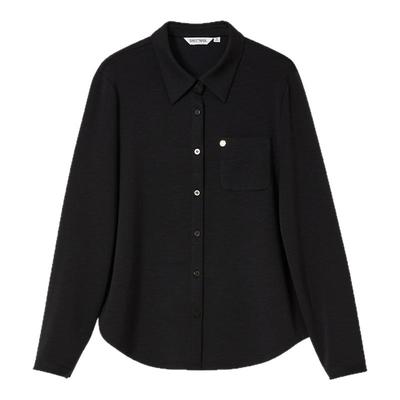 Sweet Basil/紫淑商场同款长袖衬衫女2024秋季新款百搭通勤上衣