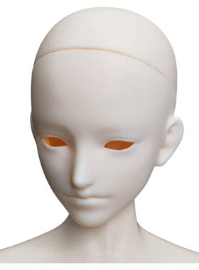 BJD四分男头带妆树脂素头现货
