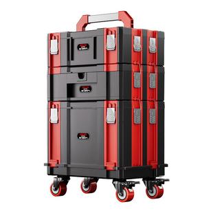 德力西电气大型组合式堆叠五金工具箱收纳多功能工业级大容量套装