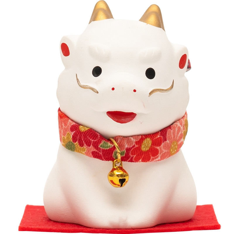 日本药师窑龙蛇虎兔摆件陶瓷手工