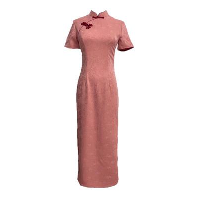 新中式旗袍日常年轻款粉色国风