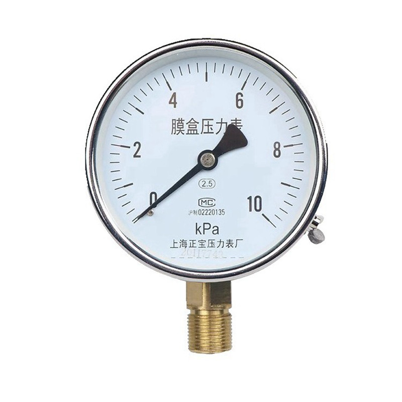 燃气表膜盒压力表YE100