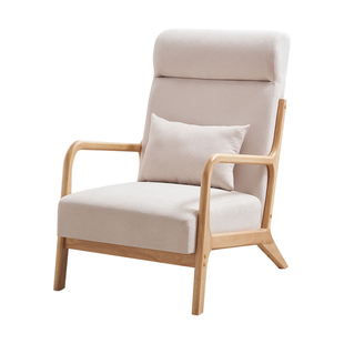 单人沙发椅新款阳台休闲椅客厅卧室布艺小户型躺椅靠背椅民宿家具