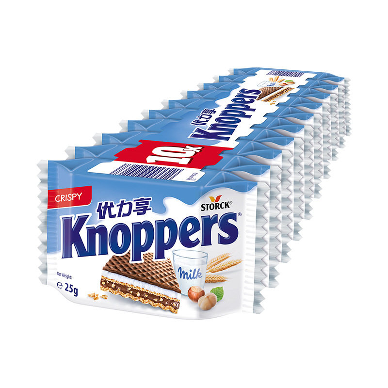 德国Knoppers五层榛子威化饼干