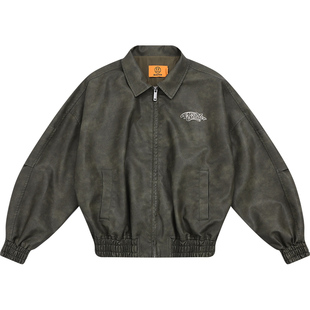 BEASTER奥莱短款夹克外套男皮衣美式高街复古休闲机车潮流