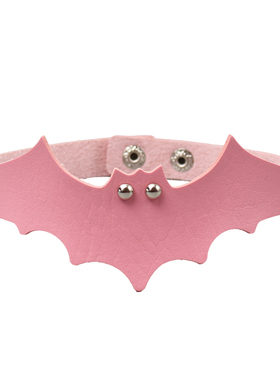 朋克风个性小恶魔蝙蝠侠皮质项圈