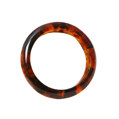 缅甸琥珀热熔工艺手镯 花珀镯适合自留送妈妈女款琥珀镯子礼物