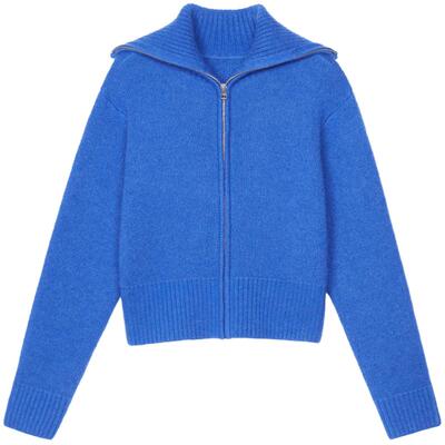 素然马海毛横机女式开衫秋冬