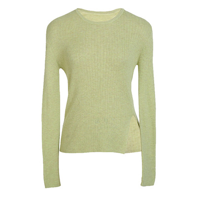 HeyDress法式圆领坑条针织衫