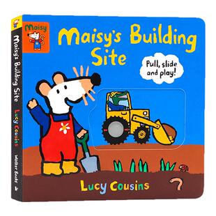 小鼠波波的建筑工地机关操作书  英文原版绘本 Maisy's Building Site 推拉转动纸板游戏书 亲子互动玩具书 幼儿早教启蒙认知