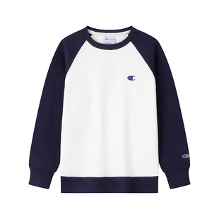 Champion冠军男女童本命年经典插肩袖刺绣logo红色卫衣冬季新款