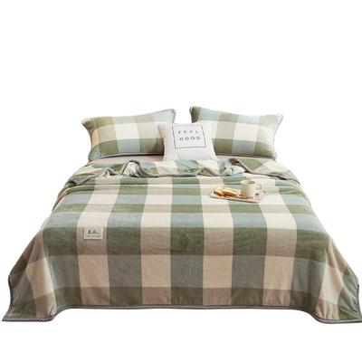 秋冬珊瑚绒毛毯子午睡办公室加厚床单单件牛奶绒沙发空调毯小被子