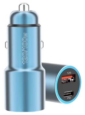优博士120W/66W双口车载充电器快充适用于苹果华为OPPO超级快充