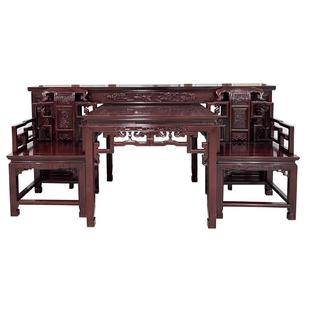 徽派八仙桌中堂六件套四件套酸枝木花梨木红木实木中式柜子平条案