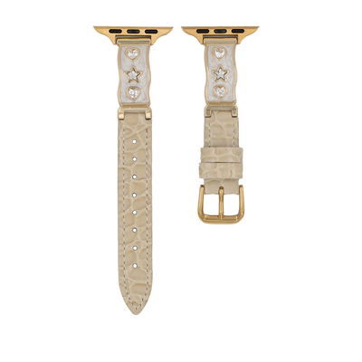 适用iWatch滴油真皮高级感表带