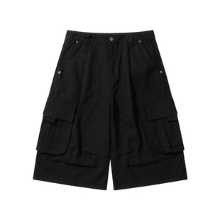 CGP 8分 Bermudas 棉质裤子_黑色 MUSINSA韩国直邮官方正品